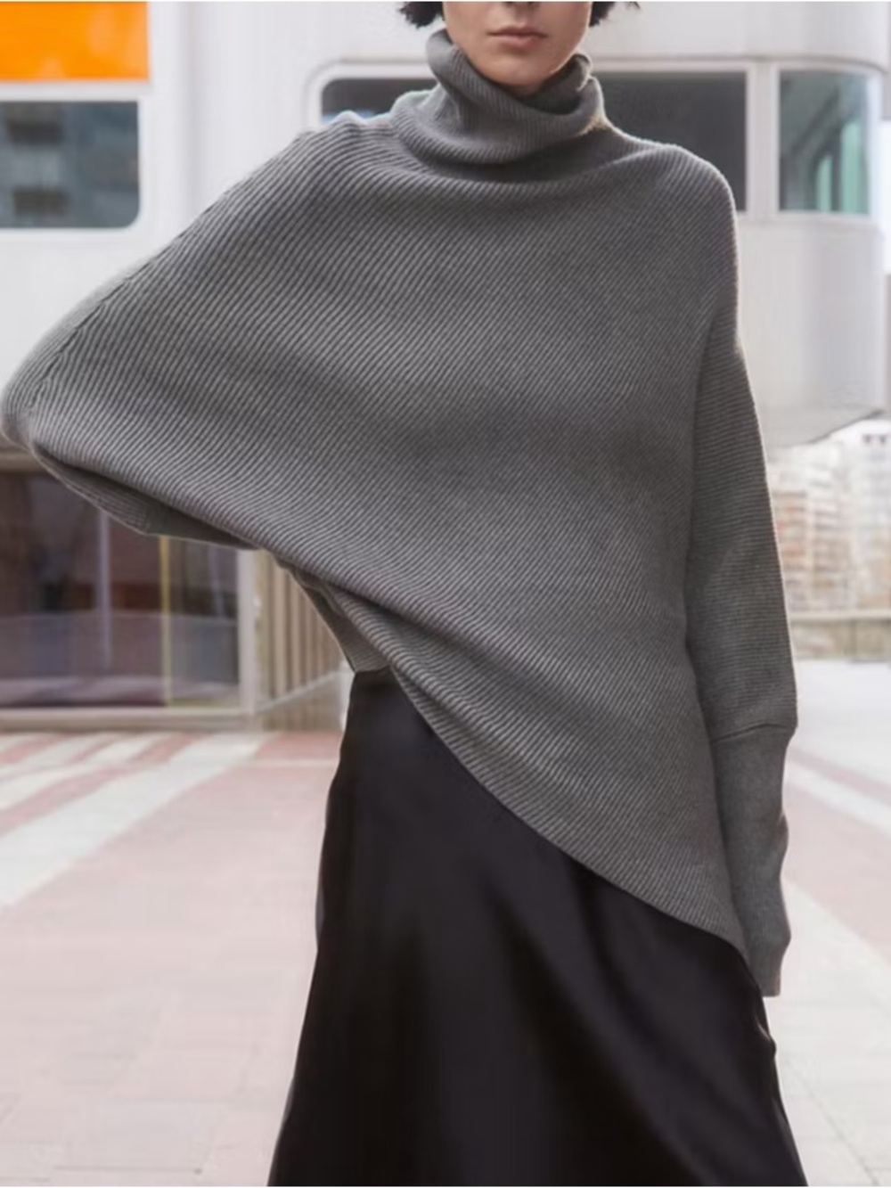 Mango Knit SWEATER WITH ASYMMETRICAL ROLL NECK 1283